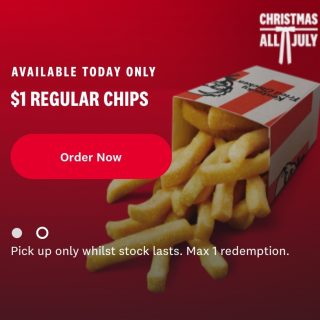 DEAL: KFC - $1 Regular Chips via App (22 July 2024) 6