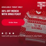 DEAL: KFC – 30% off KFC Merch Store with Christmas in July Feast Purchase (6 July 2024)