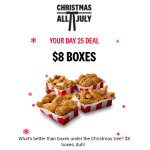 DEAL: KFC – $8 Box with 5 Original Recipe, 8 Wicked Wings, 8 Original Tenders or 18 Nuggets via App (25 July 2024)