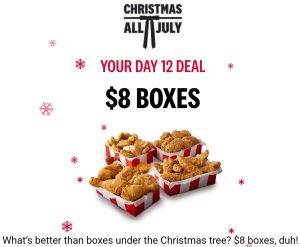 DEAL: KFC - $8 Box with 5 Original Recipe, 8 Wicked Wings, 8 Original Tenders or 18 Nuggets via App (12 July 2024) 1