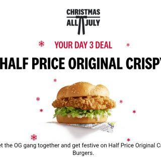 DEAL: KFC - Half Price Original Crispy Burger via App (3 July 2024) 1