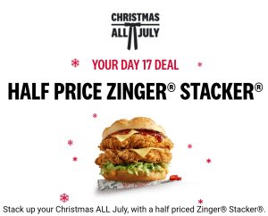 DEAL: KFC - Half Price Zinger Stacker via App (17 July 2024) 1