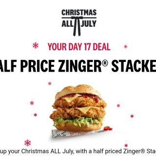 DEAL: KFC - Half Price Zinger Stacker via App (17 July 2024) 1