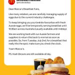 NEWS: McDonald’s Reduces Breakfast Hours to 10:30am Due to Egg Shortage