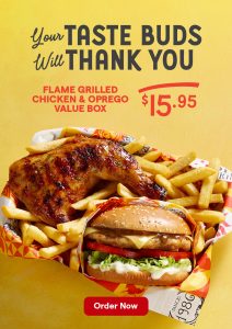 DEAL: Oporto $15.95 Flame Grilled Chicken & Oprego Value Box 1