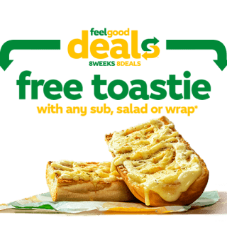 DEAL: Subway – Free Toastie with Any Sub, Salad or Wrap via App or Online (until 16 July 2024) 3