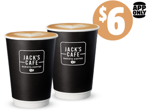 DEAL: Hungry Jack's - 2 Large Coffees for $6 via App 1