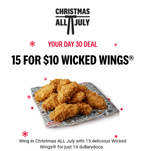 DEAL: KFC - 15 Wicked Wings for $10 via App (30 July 2024) 1