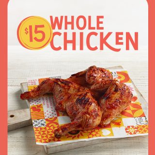 DEAL: Oporto - $15 Whole Chicken via App or Website on Mondays-Wednesdays 5-9pm (until 4 September 2024) 1