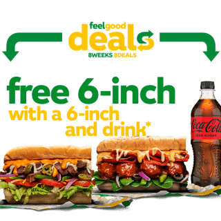 DEAL: Subway – Free 6-Inch Sub with 6-Inch & Drink Purchase via App or Online (3 November 2024) 9