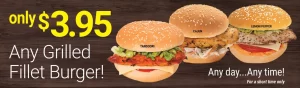 DEAL: Kingsley's Chicken - $3.95 Grilled Chicken Burger (ACT/NSW) 1