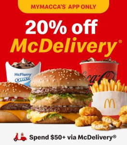 DEAL: McDonald's - 20% off with $50+ Spend with McDelivery via MyMacca's App (until 22 September 2024) 38