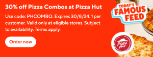 DEAL: Pizza Hut - 30% off Pizza Combos via DoorDash (30 August 2024) 6