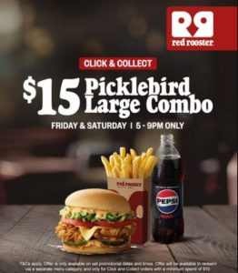 DEAL: Red Rooster - $20 Aussie Favourite 5-9pm Mondays & Tuesdays via Click & Collect 5