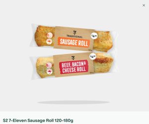 DEAL: 7-Eleven - $2 Sausage Roll via App (17 & 24 September 2024) 1