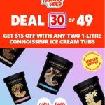 DEAL: DoorDash – $15 off 2 1L Connoisseur Tubs at Coles Express & Reddy Express (17 September 2024)