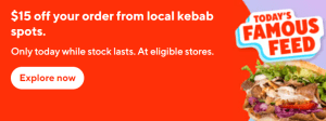 DEAL: DoorDash - $15 off with No Minimum Spend at Selected Kebab Restaurants (7 September 2024) 6