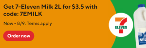 DEAL: 7-Eleven - 2L Milk for $3.50 via DoorDash (until 8 September 2024) 6