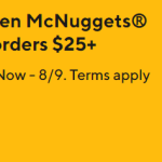 DEAL: McDonald’s – Free 10 McNuggets with $25+ Spend via DoorDash (until 8 September 2024)