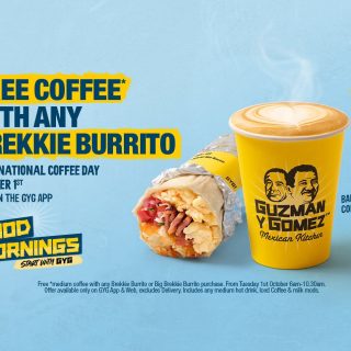 DEAL: Guzman Y Gomez - Free Medium Coffee with Any Brekkie Burrito via App or Web (1 October 2024) 9