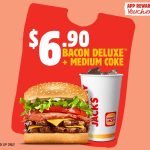 DEAL: Hungry Jack’s – $6.90 Bacon Deluxe & Medium Coke via App (until 23 September 2024)