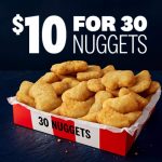 DEAL: KFC – 30 Nuggets for $10 via App (until 19 September 2024)