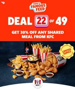 DEAL: KFC - 30% off Shared Meals via DoorDash (16 September 2024) 1