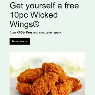 DEAL: KFC - Free 10 Wicked Wings with $25 Spend via Uber Eats (until 6 October 2024) 3