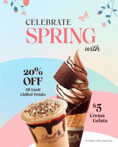 DEAL: Lindt Chocolate Shops and Cafés - 20% off Chilled Drinks & $5 Crema Gelata 3