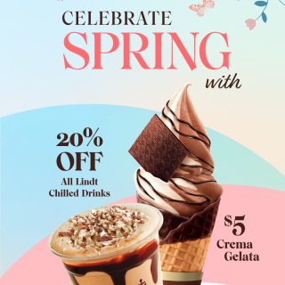 DEAL: Lindt Chocolate Shops and Cafés - 20% off Chilled Drinks & $5 Crema Gelata 10