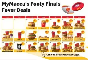 DEAL: McDonald’s - Footy Finals Fever Deals via App from 18 September to 6 October 2024 1