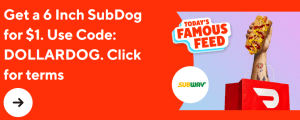 DEAL: Subway - $1 6-Inch SubDog via DoorDash (8 September 2024) 19