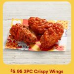 DEAL: Oporto – 3 Crispy Wings for $5.95 via Online or App (until 9 December 2024)