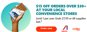 DEAL: DoorDash - $15 off Orders $30+ at Selected Convenience Stores for DashPass Members (until 27 October 2024) 6