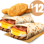 DEAL: Hungry Jack’s – 2 BBQ Brekky Wraps & 2 Hash Browns for $12 Pickup via App