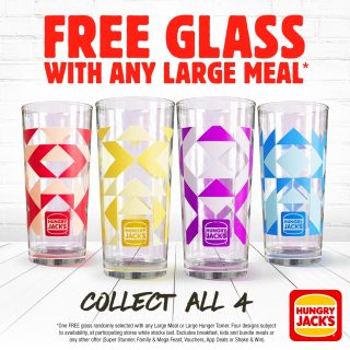 DEAL: Hungry Jack's - Free Glass with Large Meal Purchase 9