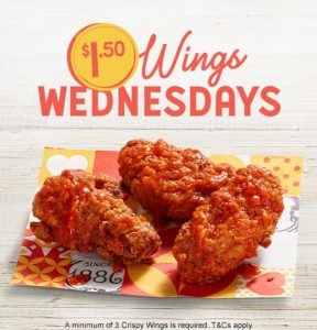 DEAL: Oporto - $1.50 Wings Wednesdays (Minimum 3) via Online or App (until 4 December 2024) 1