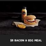 DEAL: Oporto – $5 Bacon & Egg Burger Meal until 11am Daily (ends 8 December 2024)