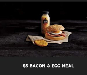 DEAL: Oporto - $5 Bacon & Egg Burger Meal until 11am Daily (ends 8 December 2024) 1