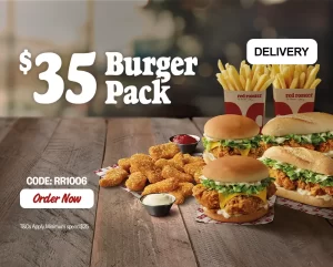 DEAL: Red Rooster - $35 Burger Pack via Delivery Online or App (until 10 November 2024) 1