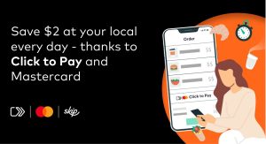 DEAL: Skip App - $2 off Every $4+ Order with MasterCard Click to Pay (until 31 December 2024) 1