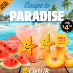 NEWS: Carl’s Jr $4.95 Spritzers Now Avaialble in Watermelon Breeze & Peach Punch