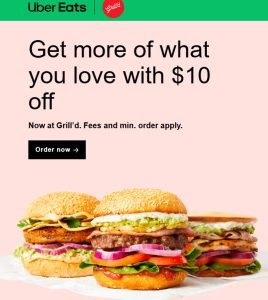 DEAL: Grill'd - $10 off $35+ Spend via Uber Eats (until 7 November 2024) 5