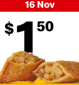 DEAL: McDonald’s - $1.50 Apple Pie on 16 November 2024 (30 Days 30 Deals) 1