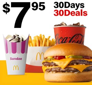 DEAL: McDonald’s - $7.95 Small Double Cheeseburger Meal & Small Sundae on 8 November 2024 (30 Days 30 Deals) 1