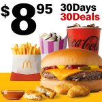 DEAL: McDonald’s – $8.95 Small Cheeseburger Meal, 3 McNuggets & Small Sundae on 18 November 2024 (30 Days 30 Deals)